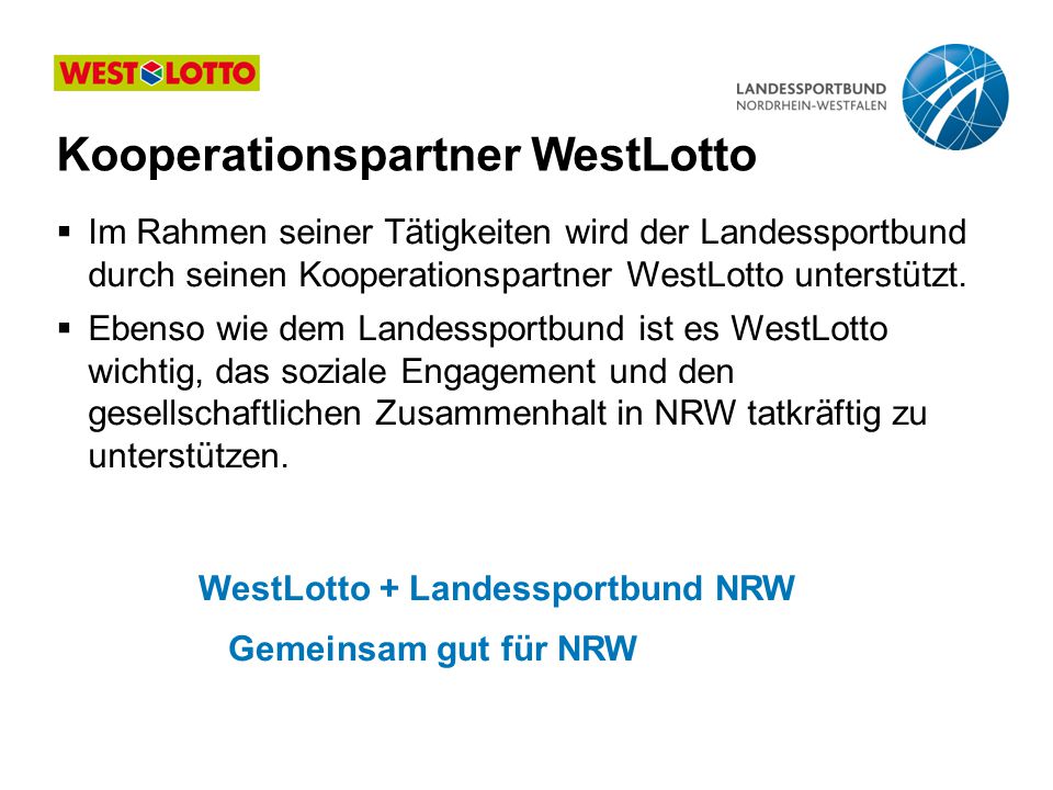 WestLotto + Landessportbund NRW
