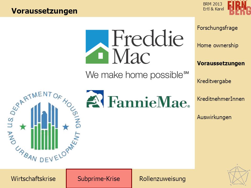 Voraussetzungen Subprime-Krise Voraussetzungen