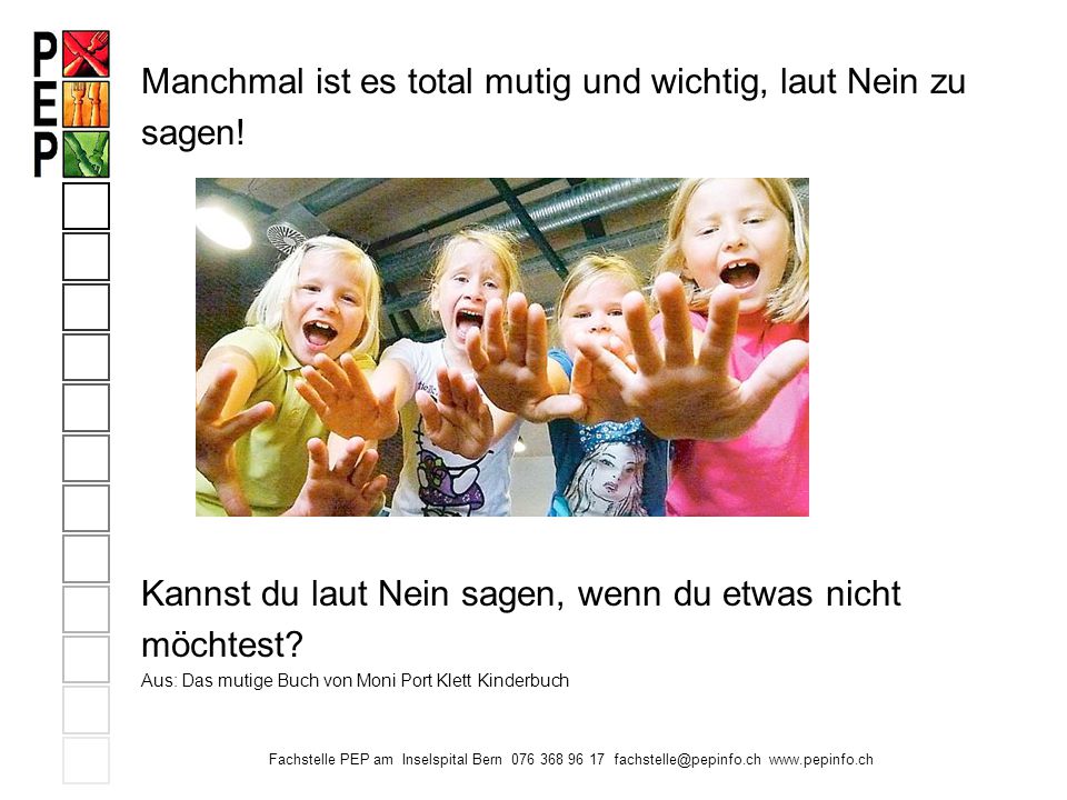 Manchmal ist es total mutig und wichtig, laut Nein zu sagen!