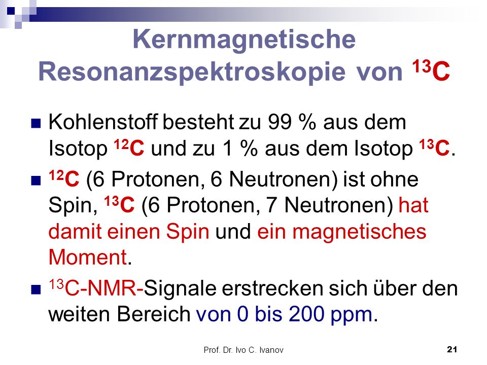 Kernmagnetische Resonanzspektroskopie (NMR) - ppt video online herunterladen