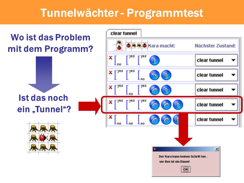 Tunnelwächter - Programmtest