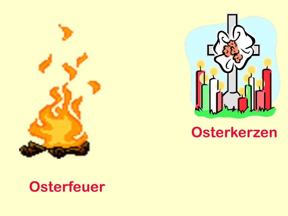 Osterkerzen Osterfeuer