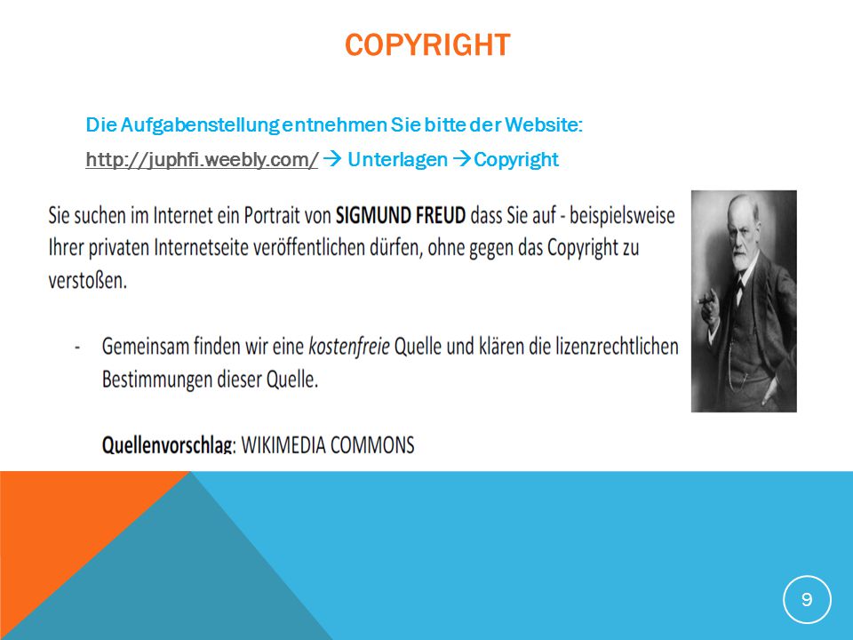 Copyright Die Aufgabenstellung entnehmen Sie bitte der Website:    Unterlagen Copyright