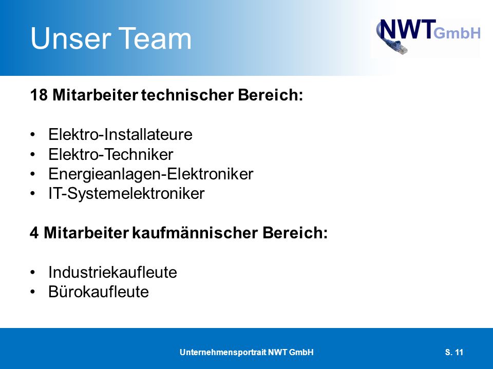 Unternehmensportrait NWT GmbH