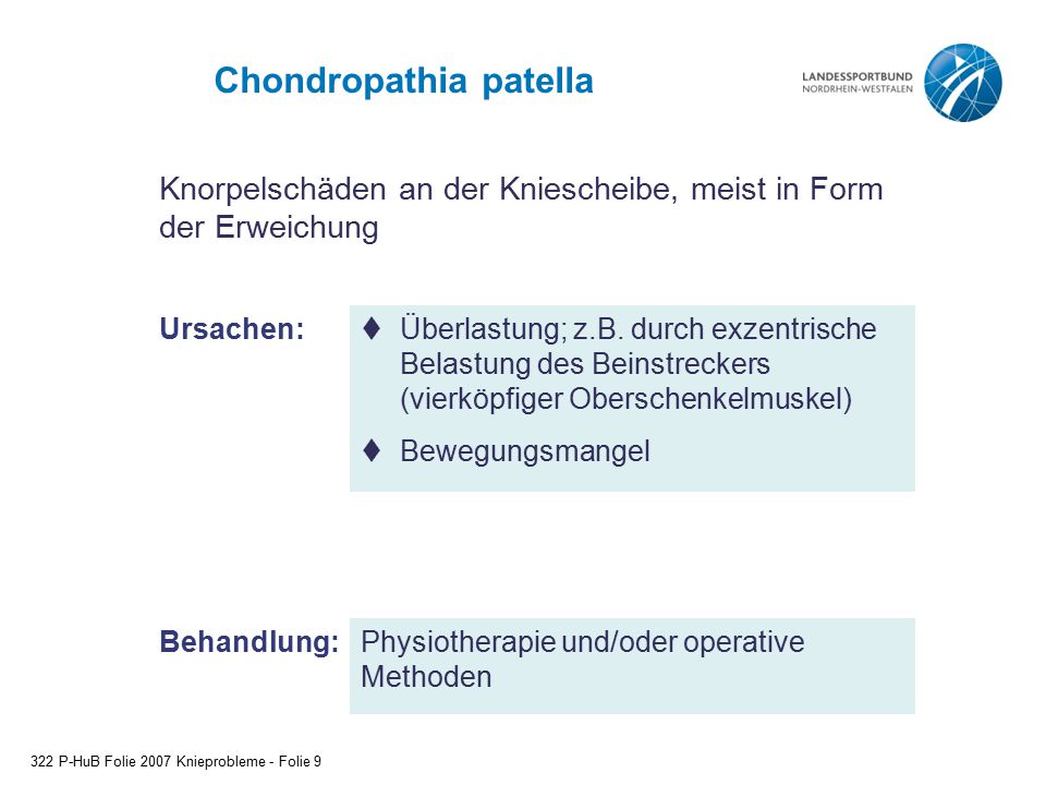 Chondropathia patella