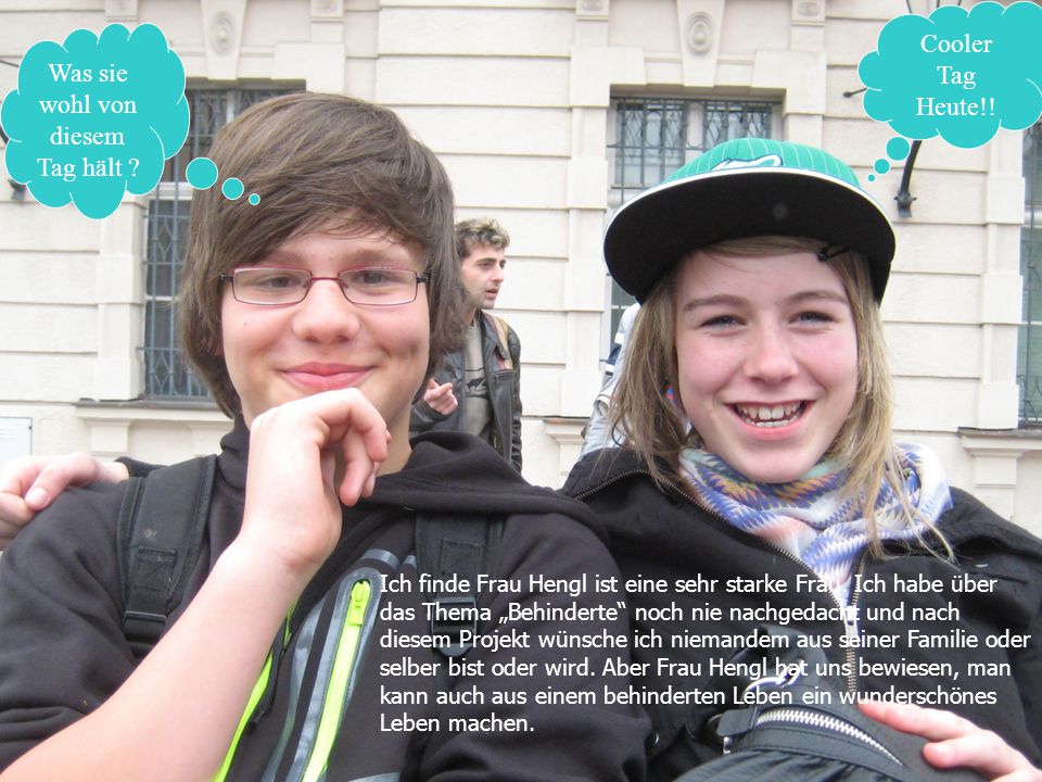 Was sie wohl von diesem Tag hält