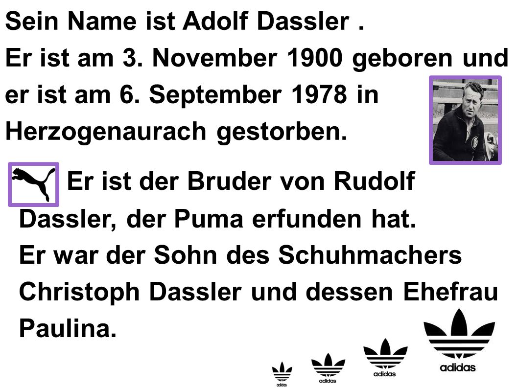 Adolf Dassler. - ppt video online herunterladen