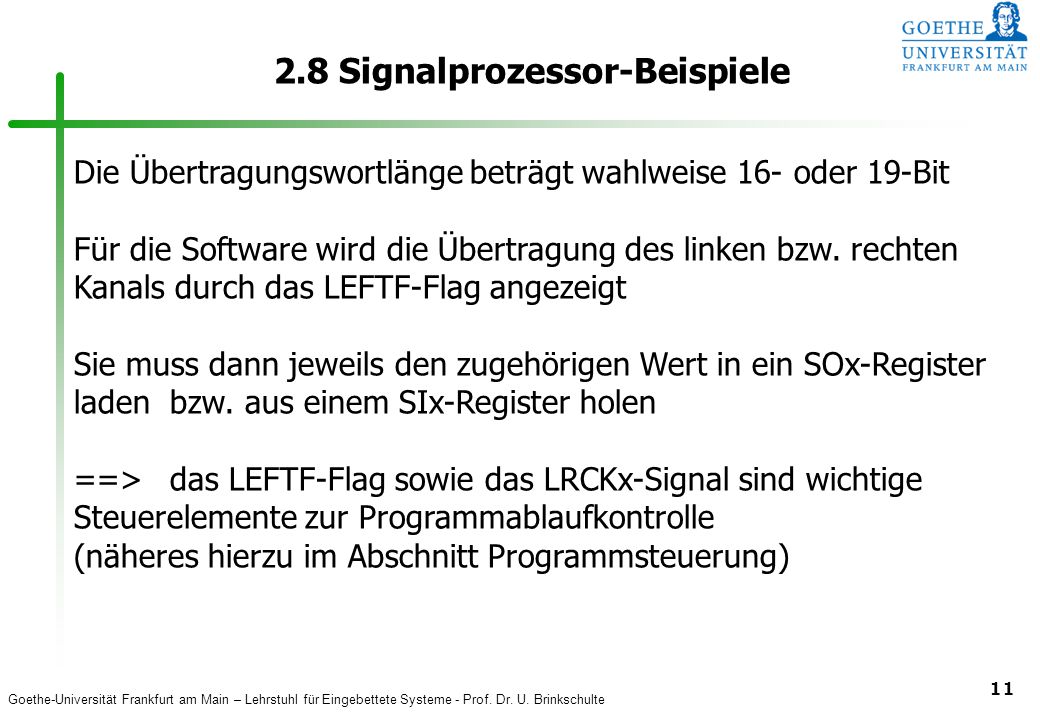 2.8 Signalprozessor-Beispiele