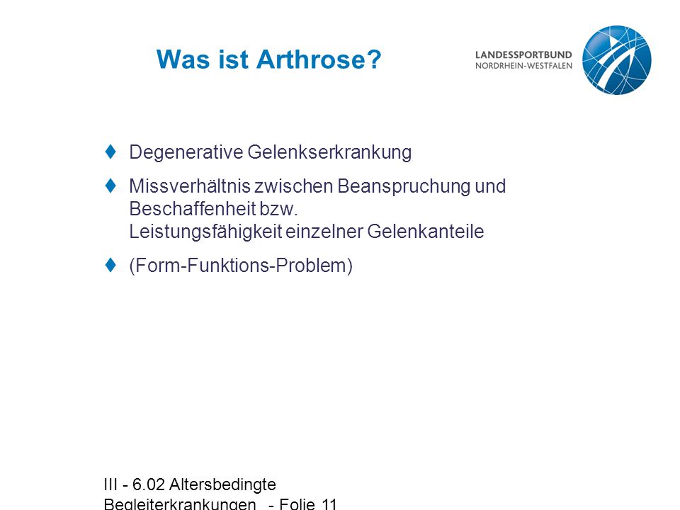 Was ist Arthrose Degenerative Gelenkserkrankung