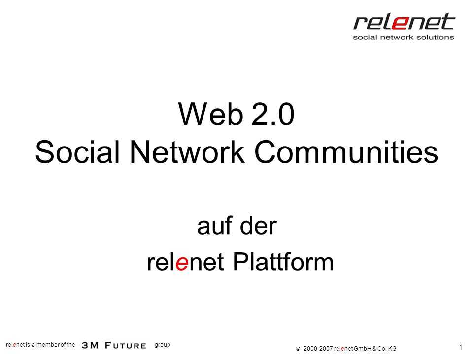 Web 2.0 Social Network Communities
