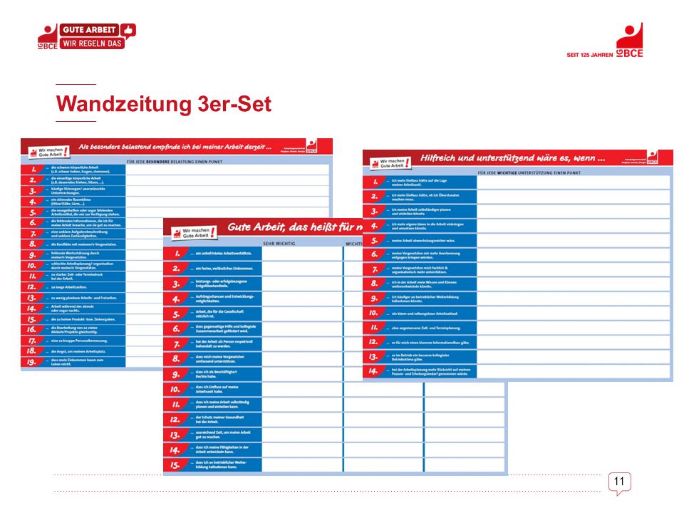 Wandzeitung 3er-Set