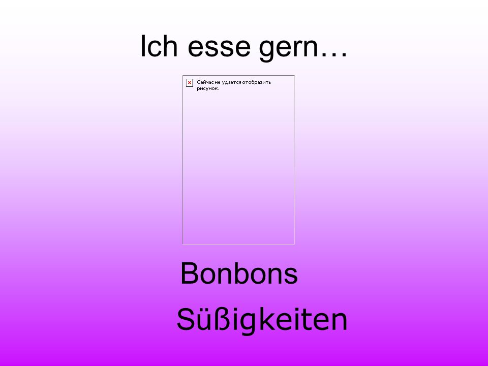 Ich esse gern… Bonbons Süßigkeiten