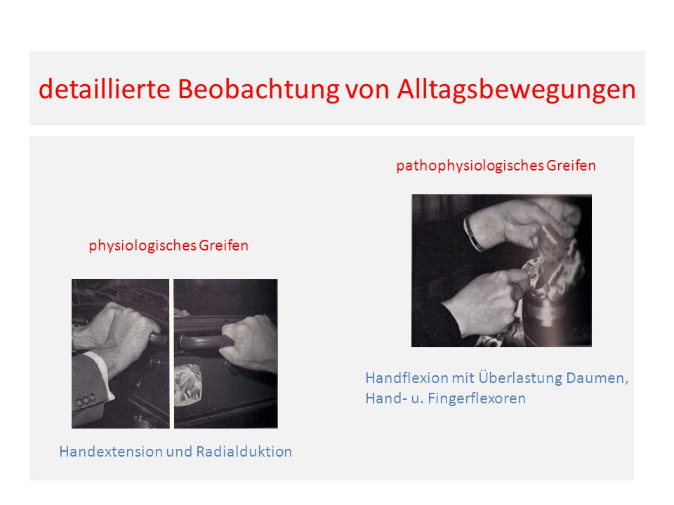 detaillierte Beobachtung von Alltagsbewegungen