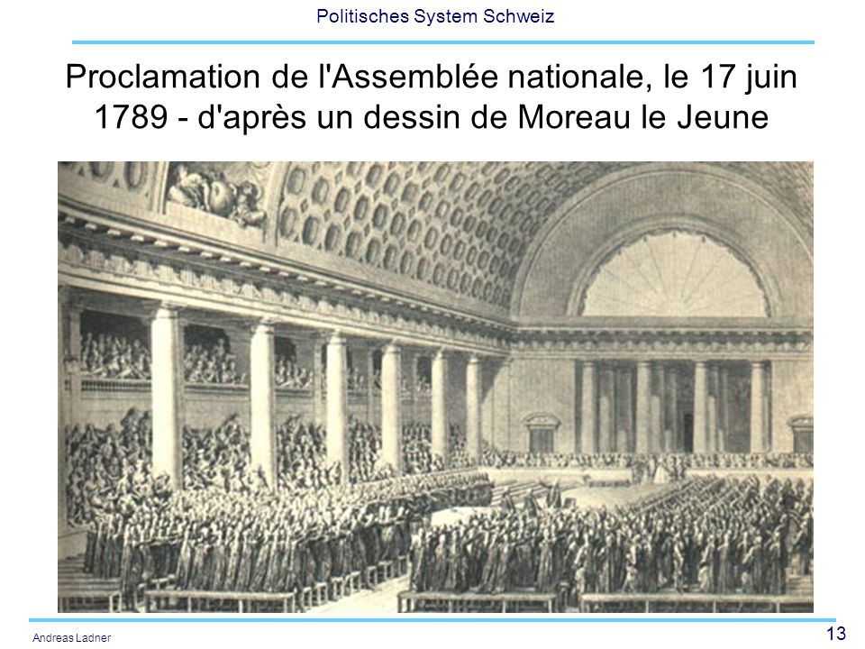 Proclamation de l Assemblée nationale, le 17 juin d après un dessin de Moreau le Jeune
