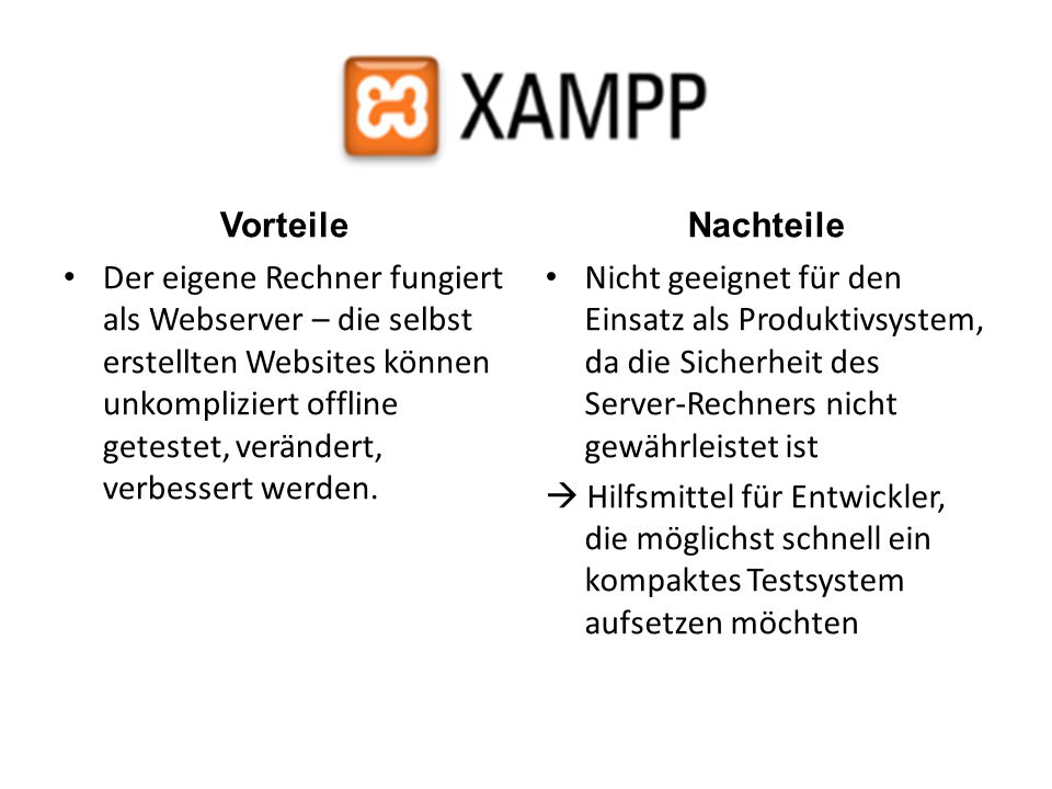 Vorteile Nachteile.