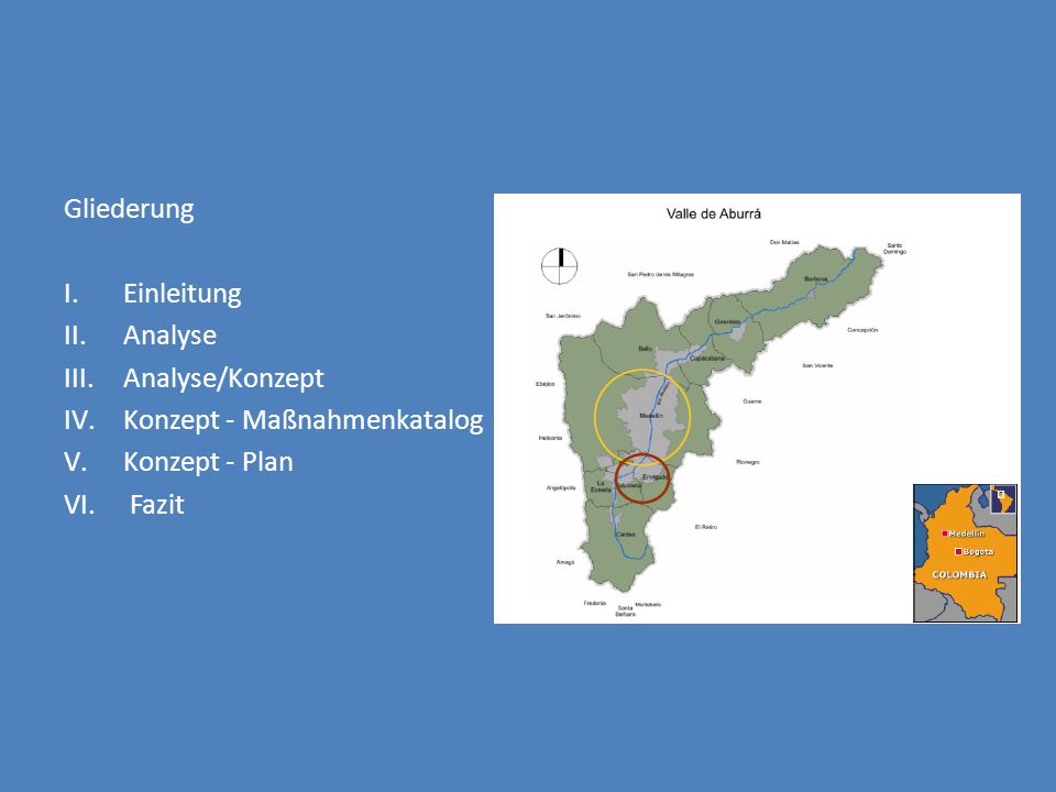Gliederung Einleitung Analyse Analyse/Konzept Konzept - Maßnahmenkatalog Konzept - Plan Fazit