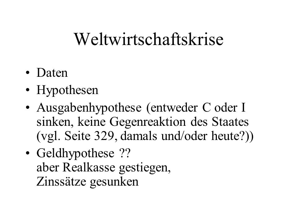 Weltwirtschaftskrise