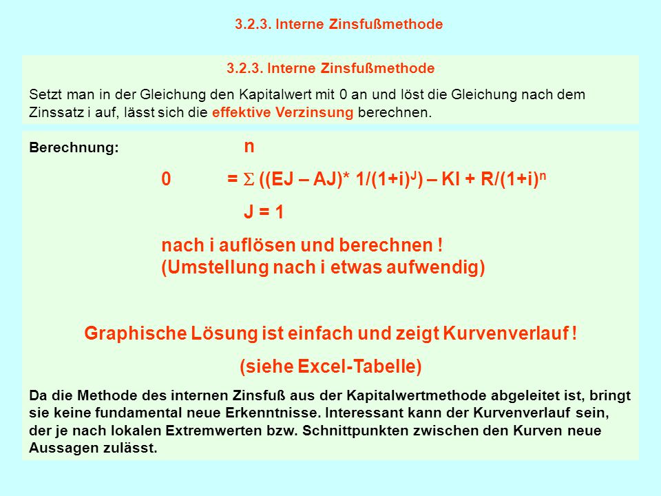 nach i auflösen und berechnen ! (Umstellung nach i etwas aufwendig)