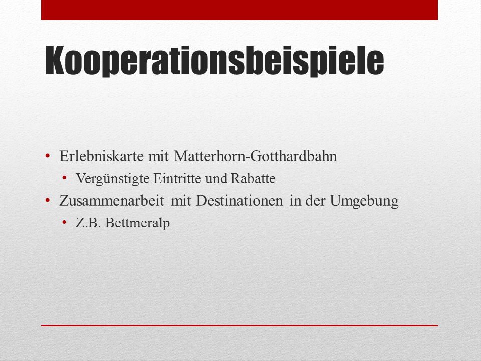 Kooperationsbeispiele
