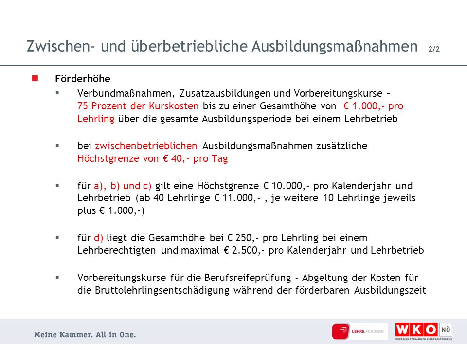 Zwischen- und überbetriebliche Ausbildungsmaßnahmen 2/2