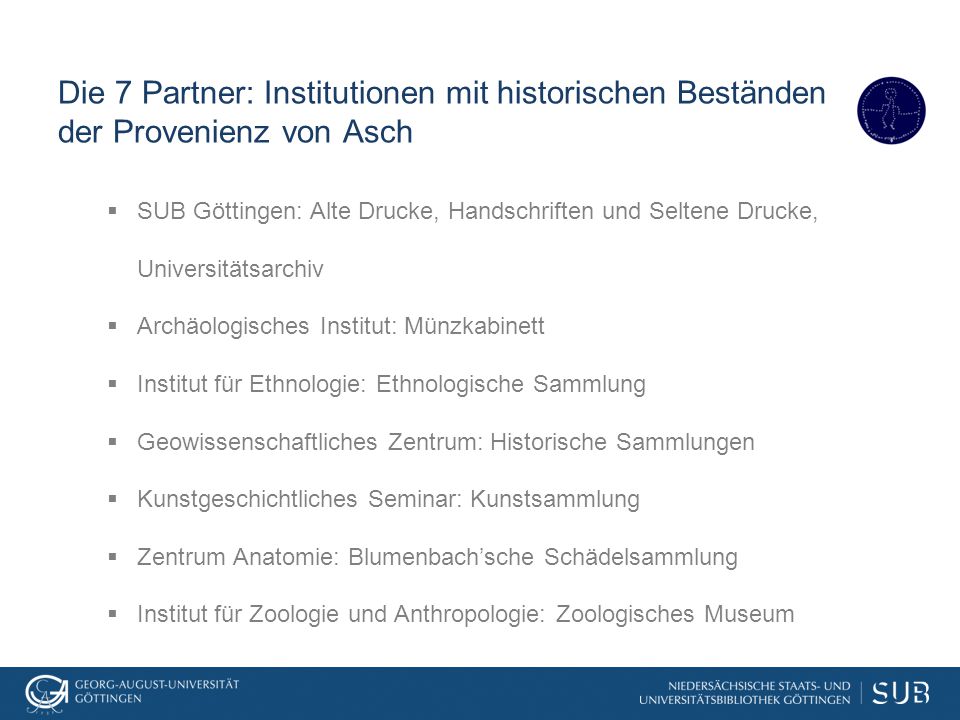 Georg Thomas VON Asch Und Die Historischen Sammlungen