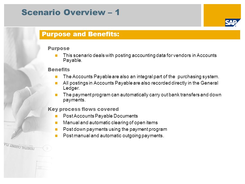 Scenario Overview – 1 Purpose and Benefits: Purpose