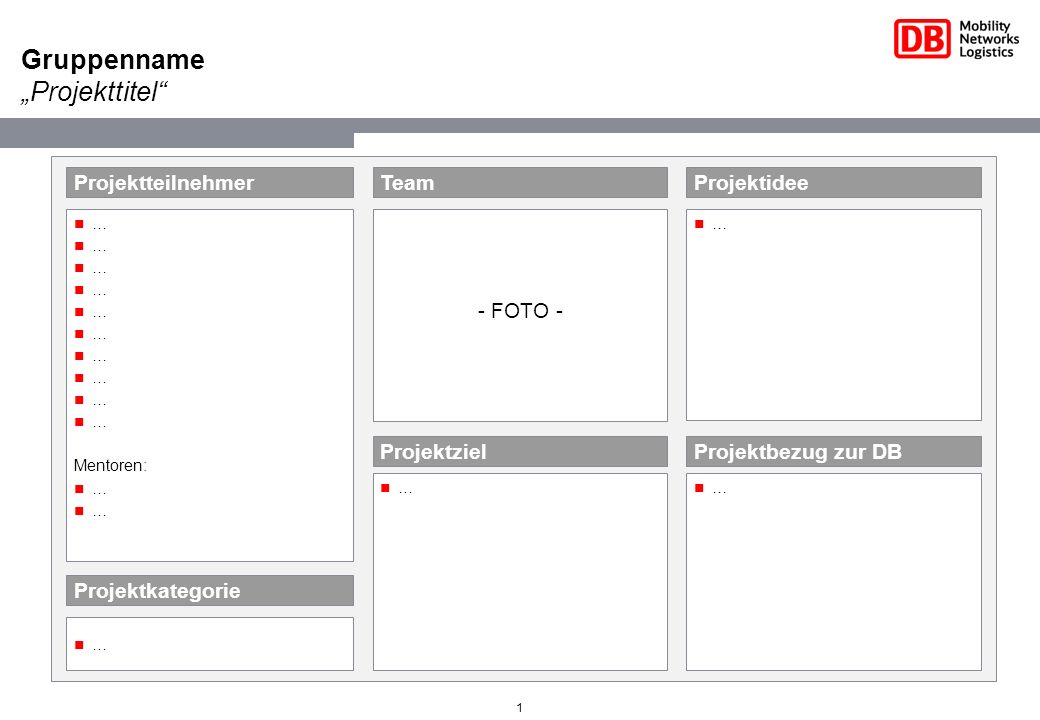 Gruppenname „Projekttitel