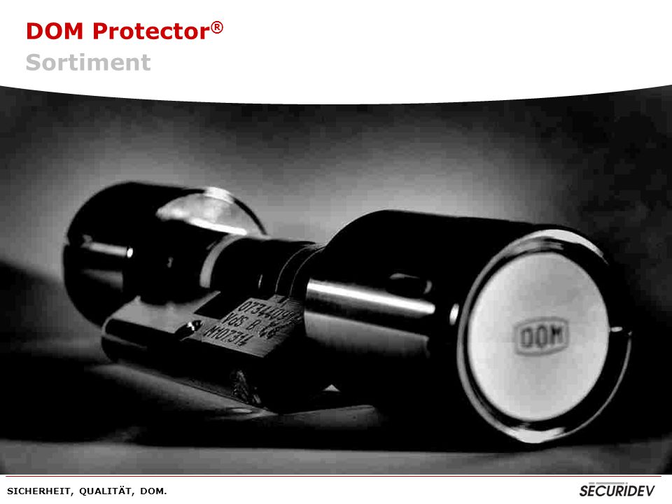 DOM Protector® Sortiment SICHERHEIT, QUALITÄT, DOM.