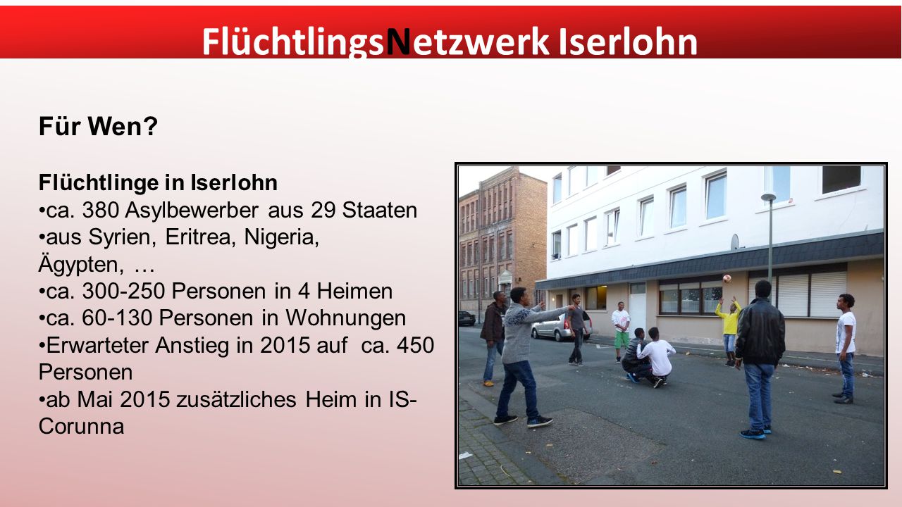 Für Wen Flüchtlinge in Iserlohn ca. 380 Asylbewerber aus 29 Staaten