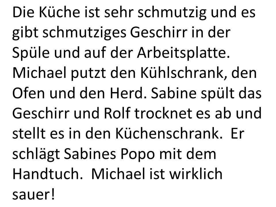 Die Küche ist sehr schmutzig und es gibt schmutziges Geschirr in der Spüle und auf der Arbeitsplatte.
