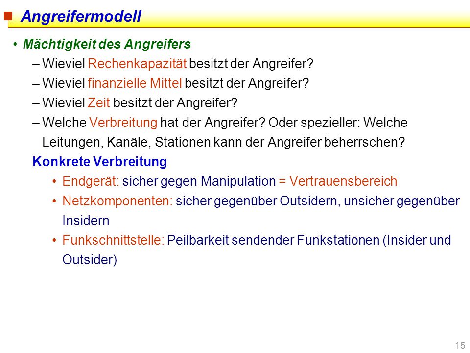 Angreifermodell Mächtigkeit des Angreifers