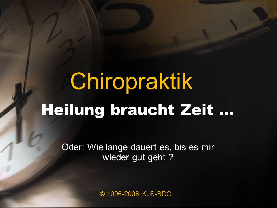 Oder: Wie lange dauert es, bis es mir wieder gut geht