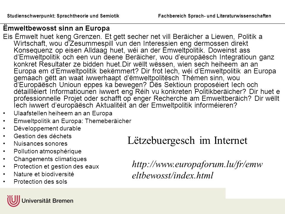 Lëtzebuergesch im Internet