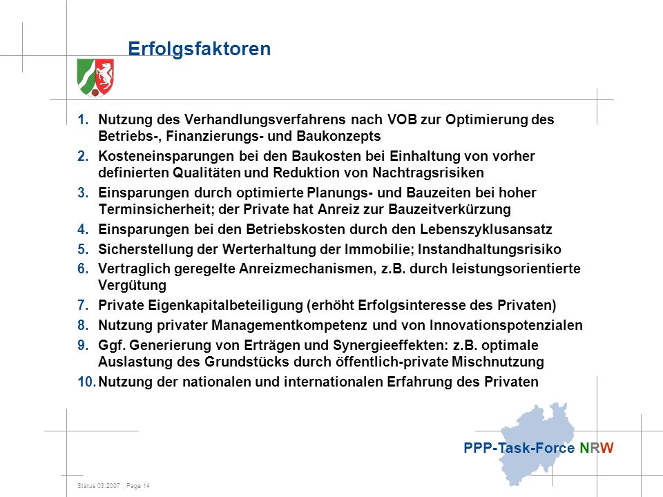 Erfolgsfaktoren Nutzung des Verhandlungsverfahrens nach VOB zur Optimierung des Betriebs-, Finanzierungs- und Baukonzepts.