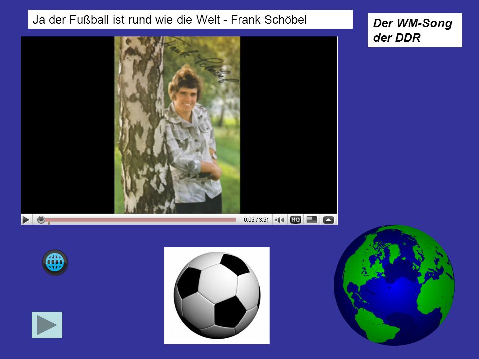 Ja der Fußball ist rund wie die Welt - Frank Schöbel