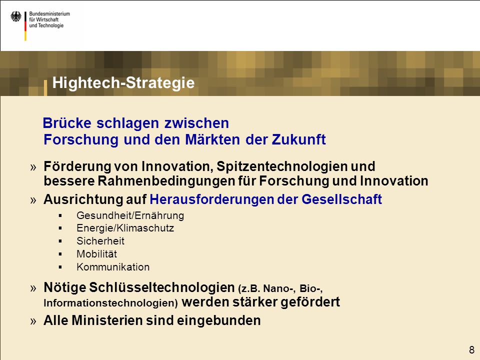 Brücke schlagen zwischen Forschung und den Märkten der Zukunft