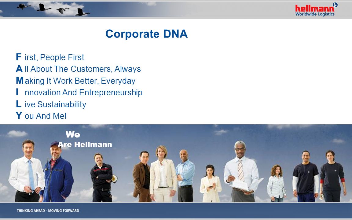 Corporate DNA F A M I L Y irst, People First