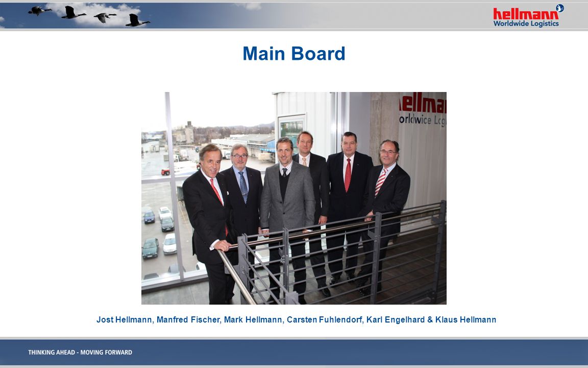 Main Board Jost Hellmann, Manfred Fischer, Mark Hellmann, Carsten Fuhlendorf, Karl Engelhard & Klaus Hellmann.
