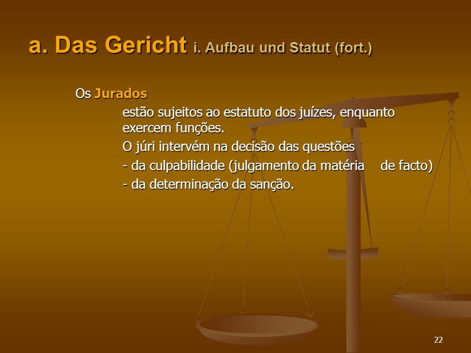 a. Das Gericht i. Aufbau und Statut (fort.)