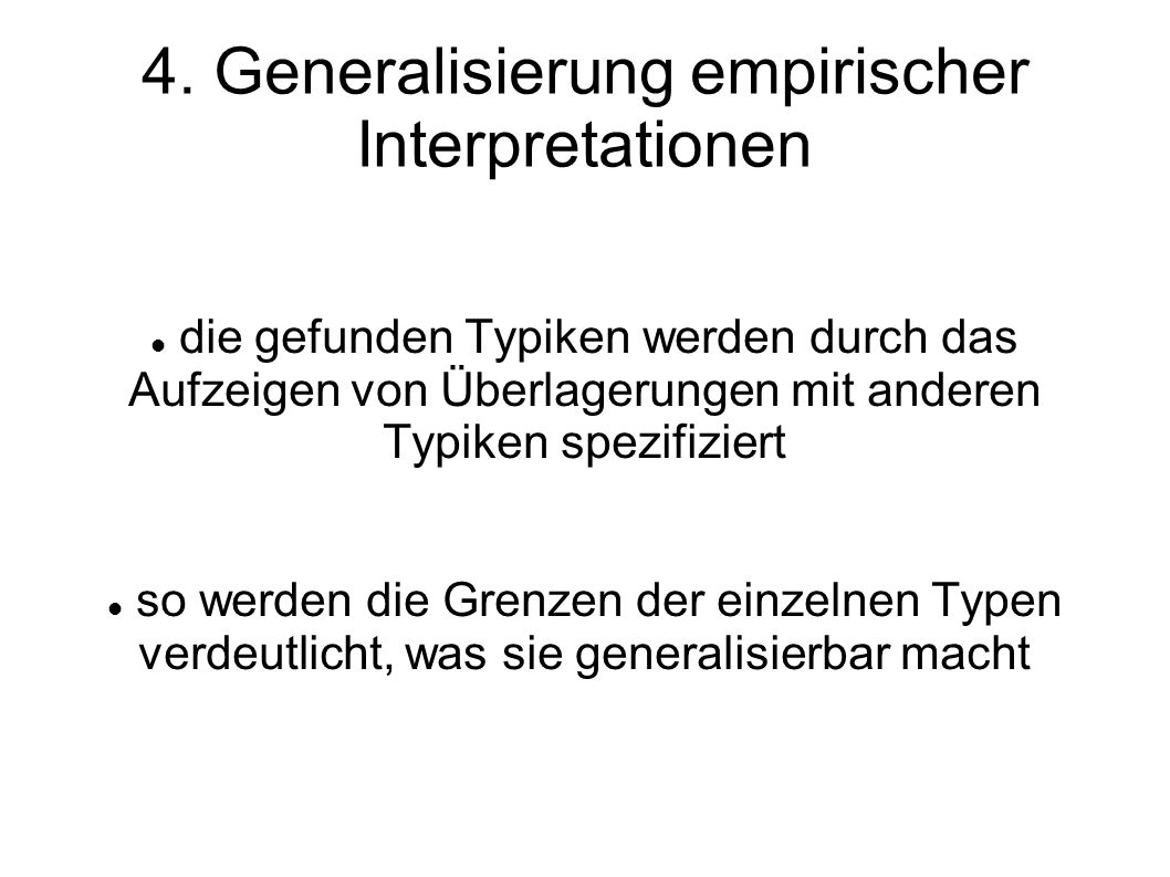 4. Generalisierung empirischer Interpretationen