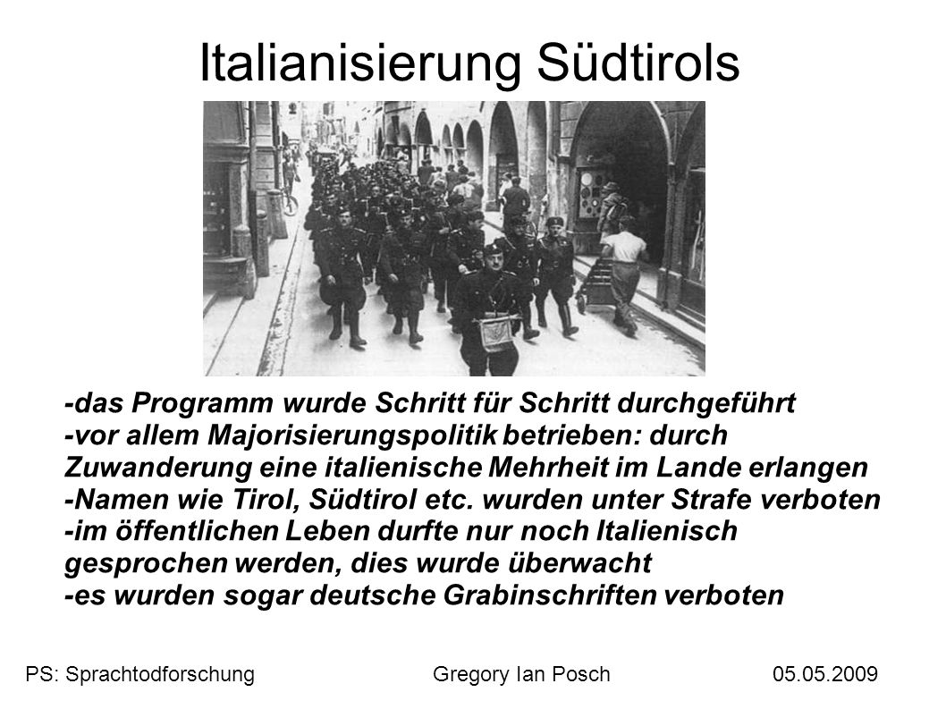 Italianisierung Südtirols