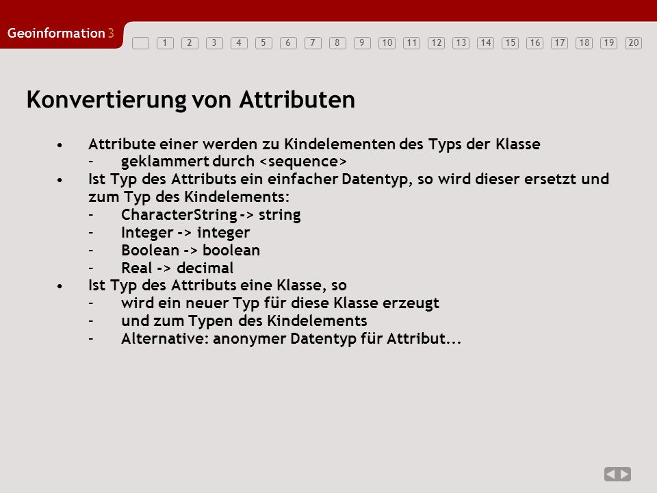 Konvertierung von Attributen