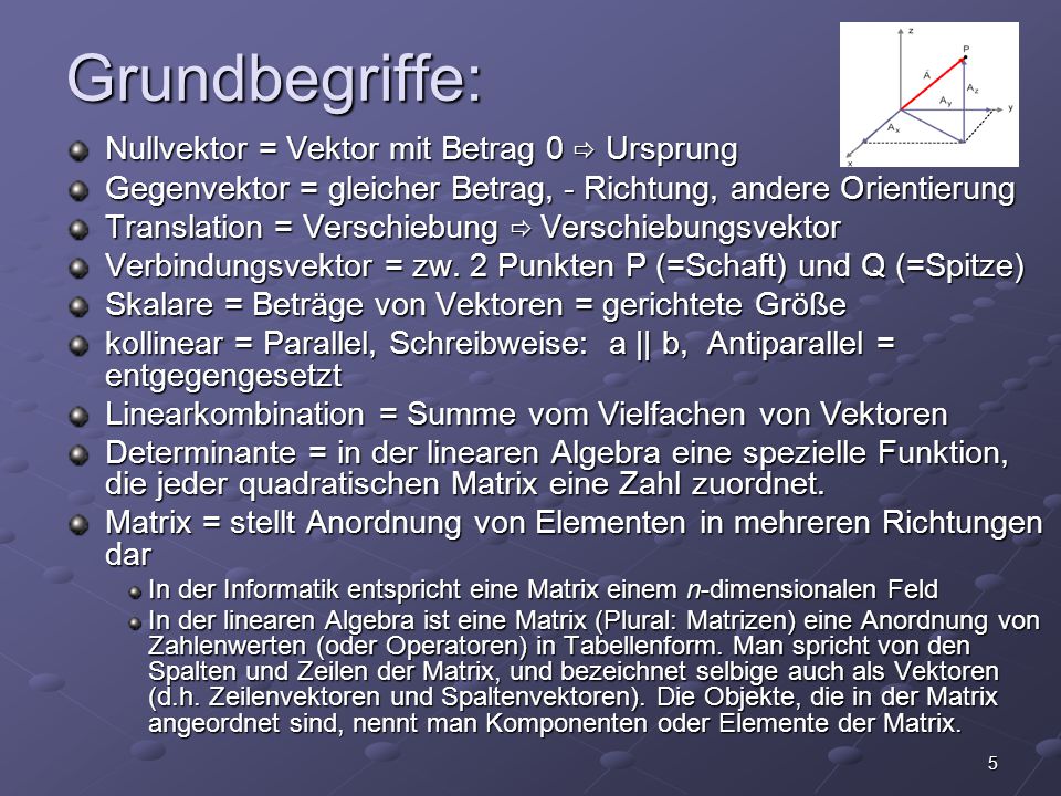 Grundbegriffe: Nullvektor = Vektor mit Betrag 0  Ursprung
