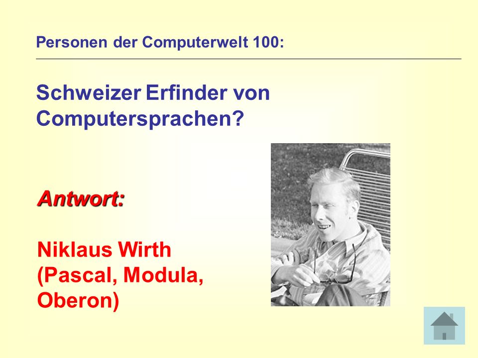 Schweizer Erfinder von Computersprachen