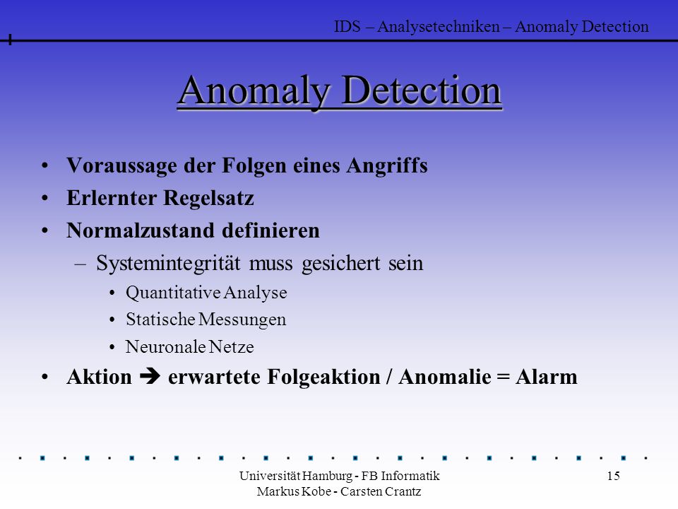 Universität Hamburg - FB Informatik Markus Kobe - Carsten Crantz