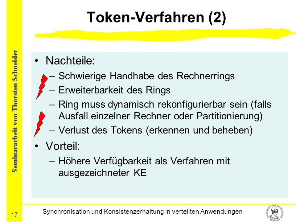 Synchronisation und Konsistenzerhaltung in verteilten Anwendungen