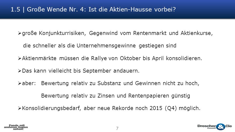1.5 | Große Wende Nr. 4: Ist die Aktien-Hausse vorbei