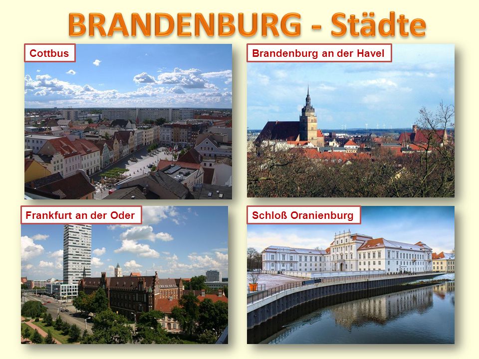 BRANDENBURG - Städte Cottbus Brandenburg an der Havel