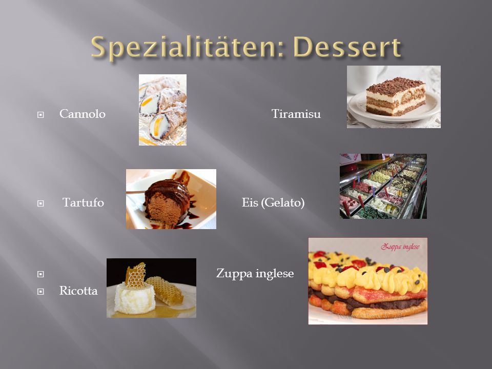 Spezialitäten: Dessert