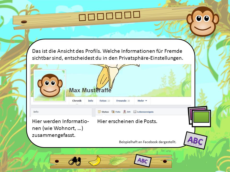 PROFILE Das ist die Ansicht des Profils. Welche Informationen für Fremde sichtbar sind, entscheidest du in den Privatsphäre-Einstellungen.